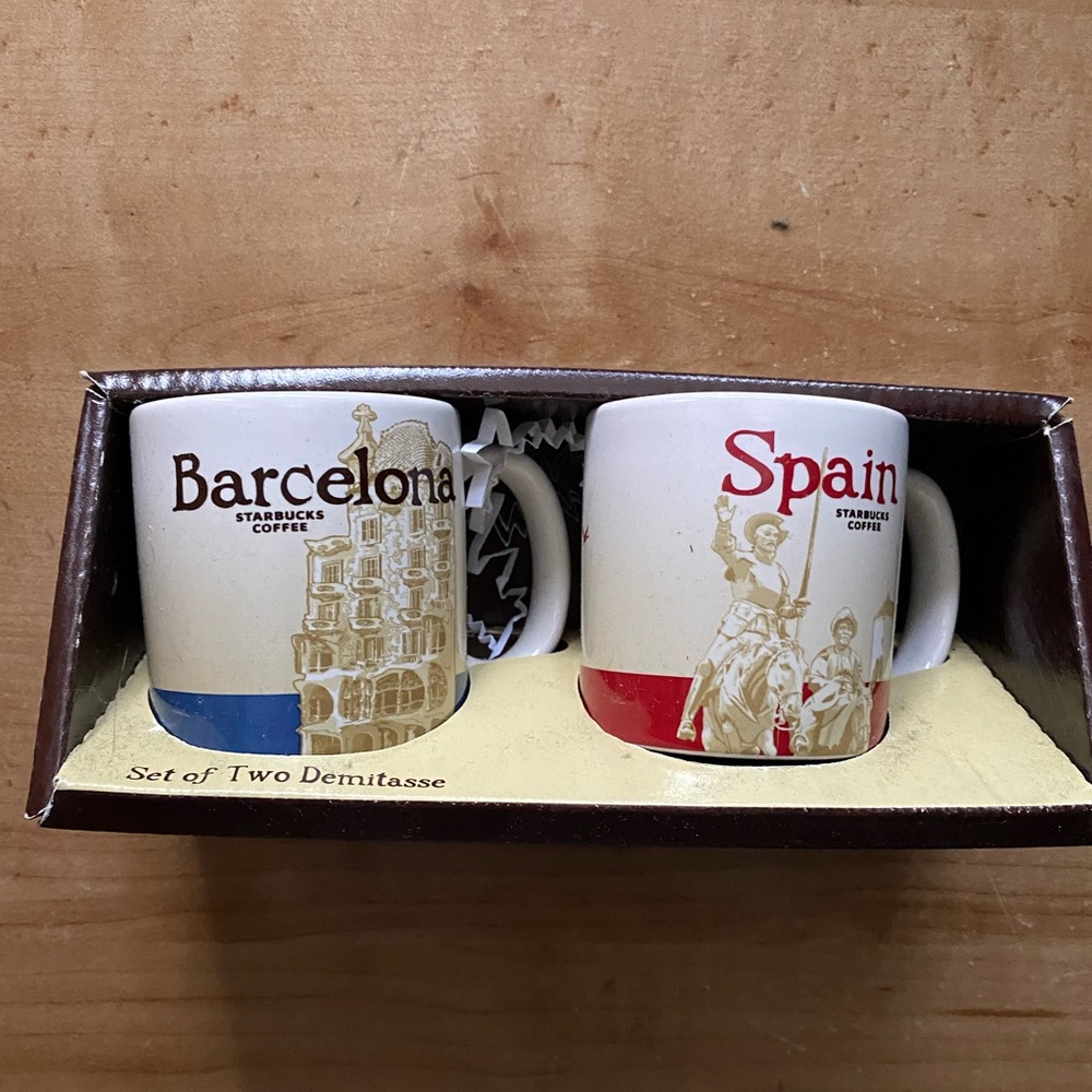 NWT STARBUCKS Icon Barcelona Demitasse 2x3oz